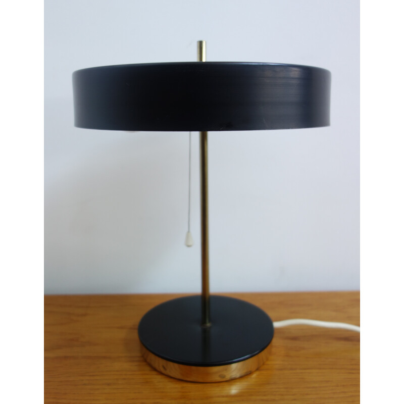 Vintage desk lamp in black metal from Czechoslavakia - 1960s