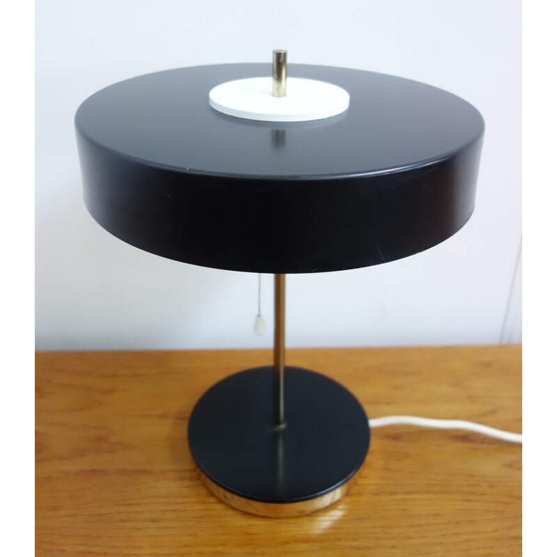 Vintage desk lamp in black metal from Czechoslavakia - 1960s