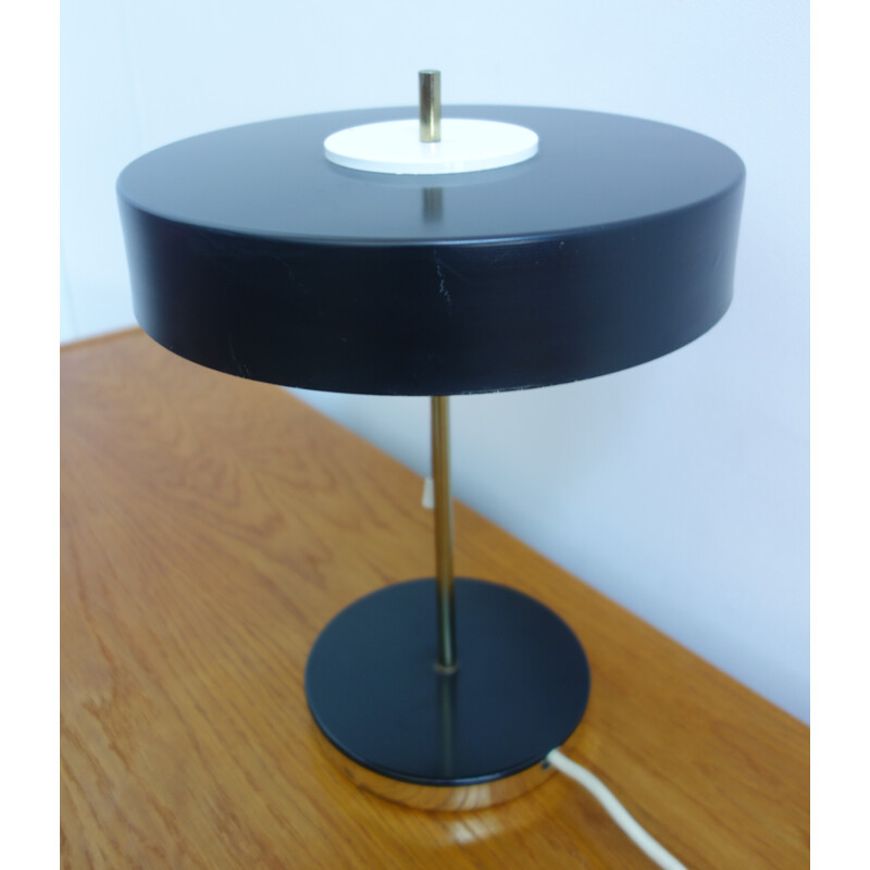 Vintage desk lamp in black metal from Czechoslavakia - 1960s