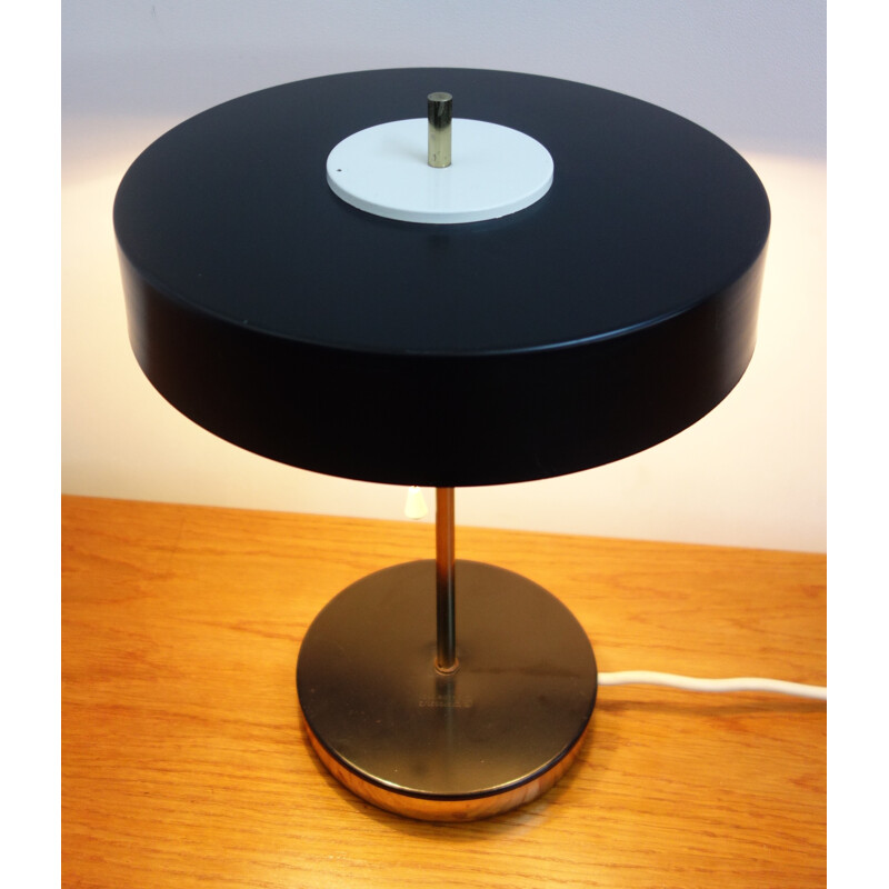 Vintage desk lamp in black metal from Czechoslavakia - 1960s