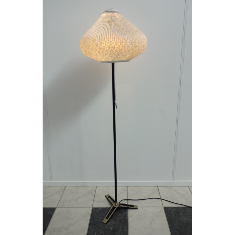 Vintage floorlamp with blue onion shape shade - 1960s
