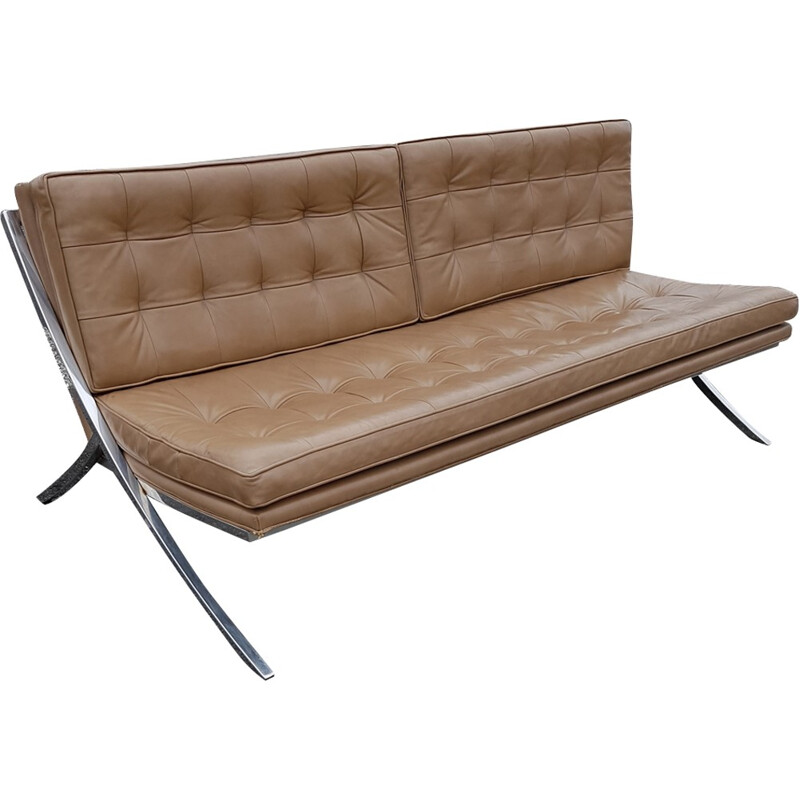 Leather Vintage sofa by Mueller Furniture - 1960s