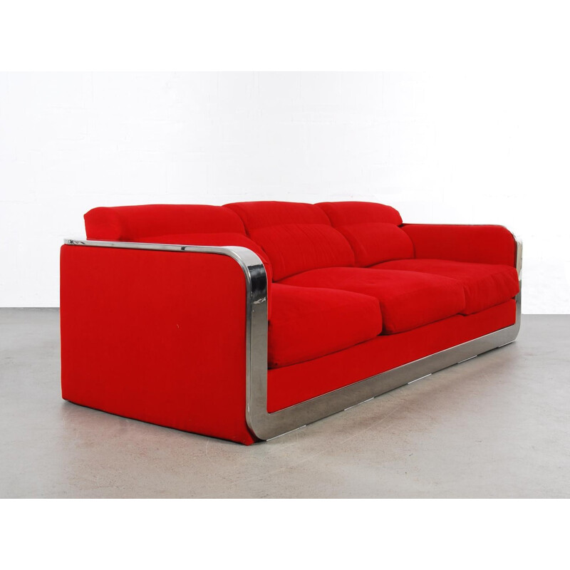 Vintage 3 seater sofa by Did Dada Industrial Design, Italy - 1970s