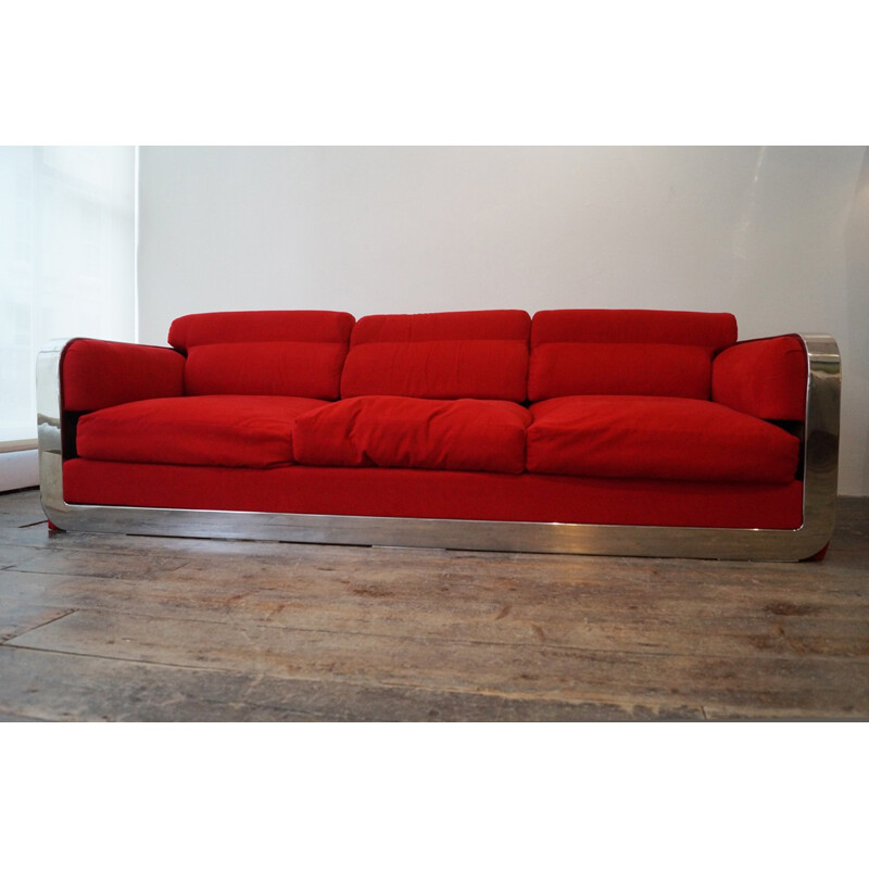 Vintage 3 seater sofa by Did Dada Industrial Design, Italy - 1970s