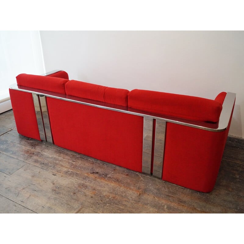 Vintage 3 seater sofa by Did Dada Industrial Design, Italy - 1970s