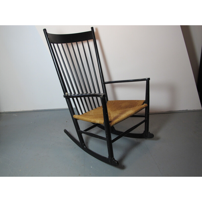 Rocking Chair J16 in wood and cane, Hans WEGNER - 1960s