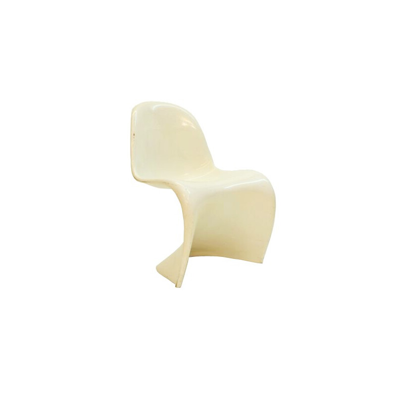 Panton chair in fiber glass white lacquered, Verner PANTON - 1960s