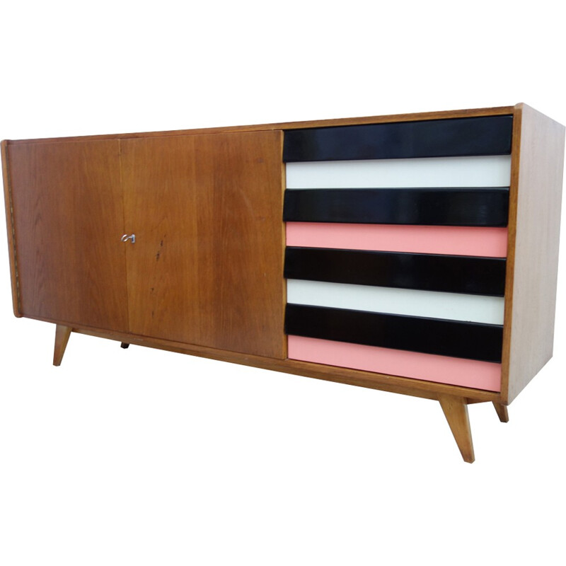 Vintage "U460" pink sideboard by Jir Jiroutek for Interier Praha - 1960s