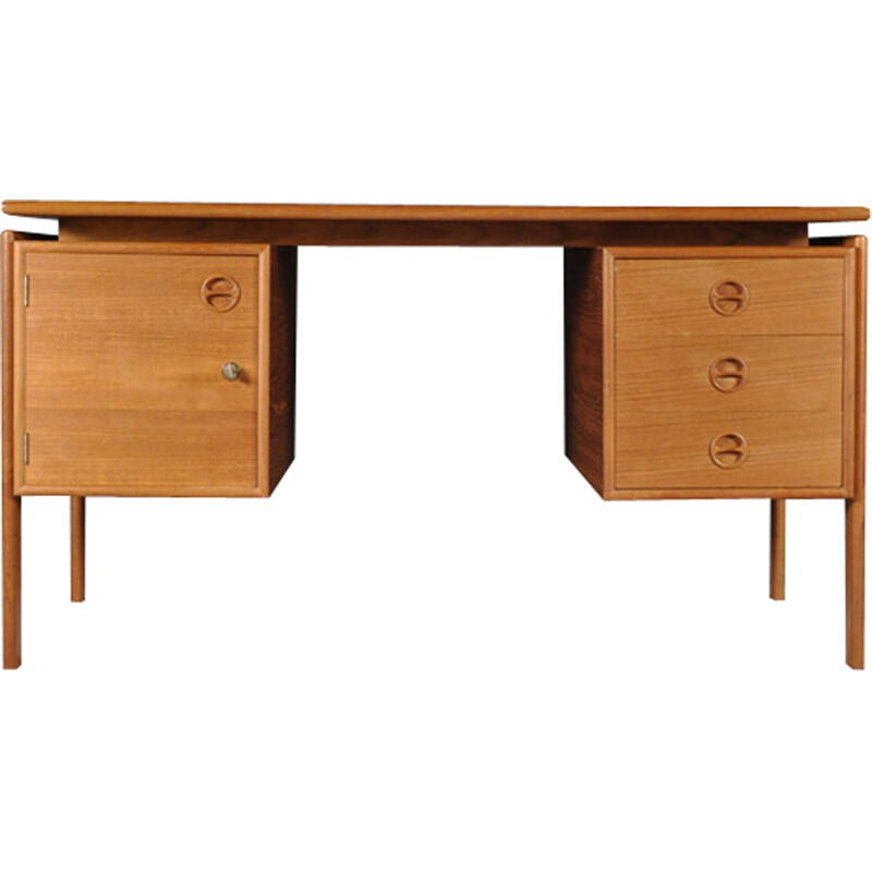 Vintage Danish teak desk by Arne Vodder for GV Møbler - 1960s