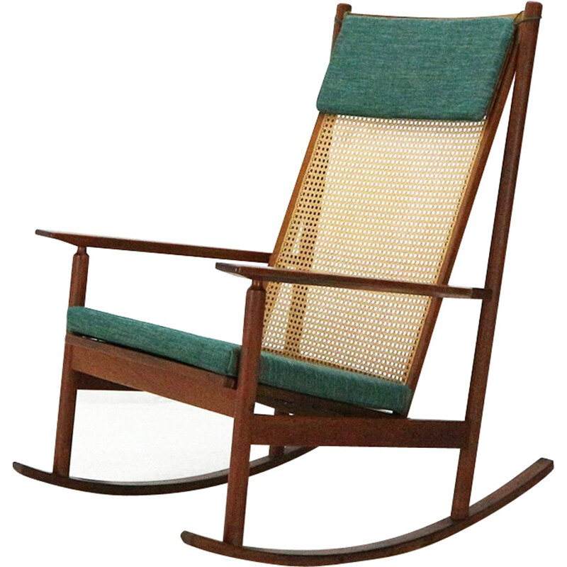 Vintage "532-A" teak rocking chair by Hans Olsen - 1950s