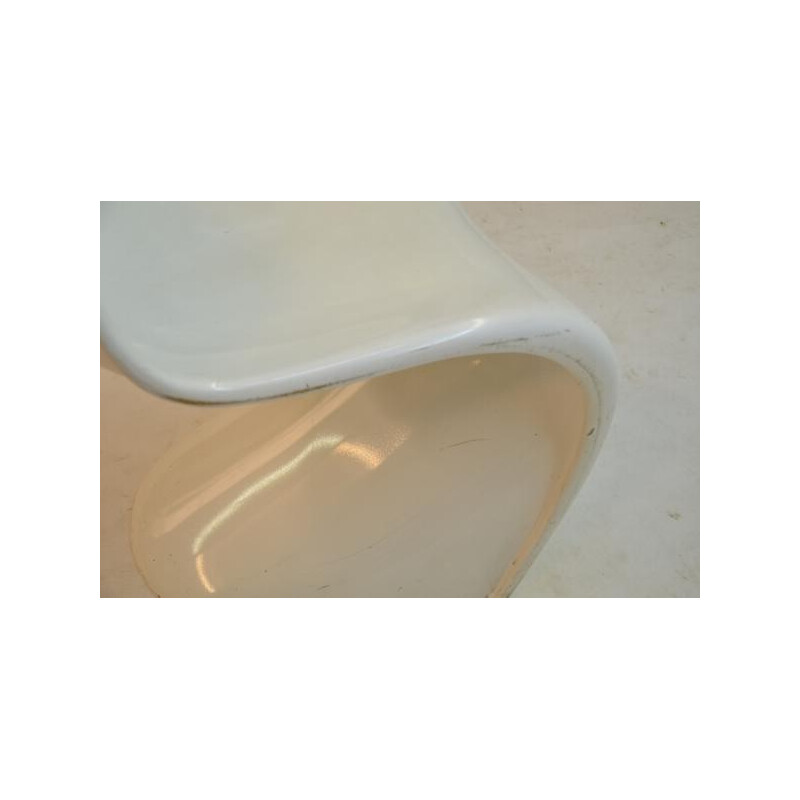Panton chair in fiber glass white lacquered, Verner PANTON - 1960s
