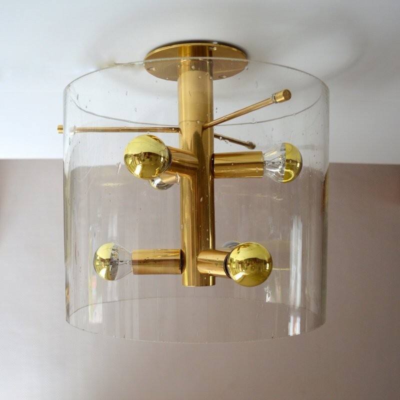 Vintage Sputnik ceiling lamp for Doria - 1960s