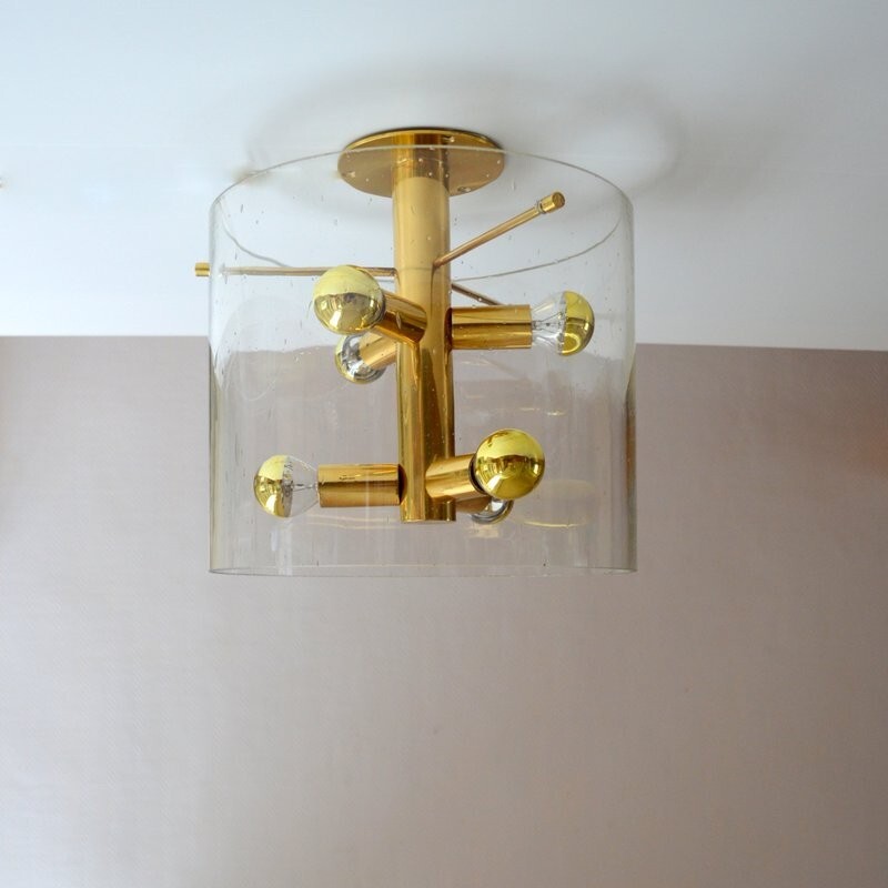 Vintage Sputnik ceiling lamp for Doria - 1960s