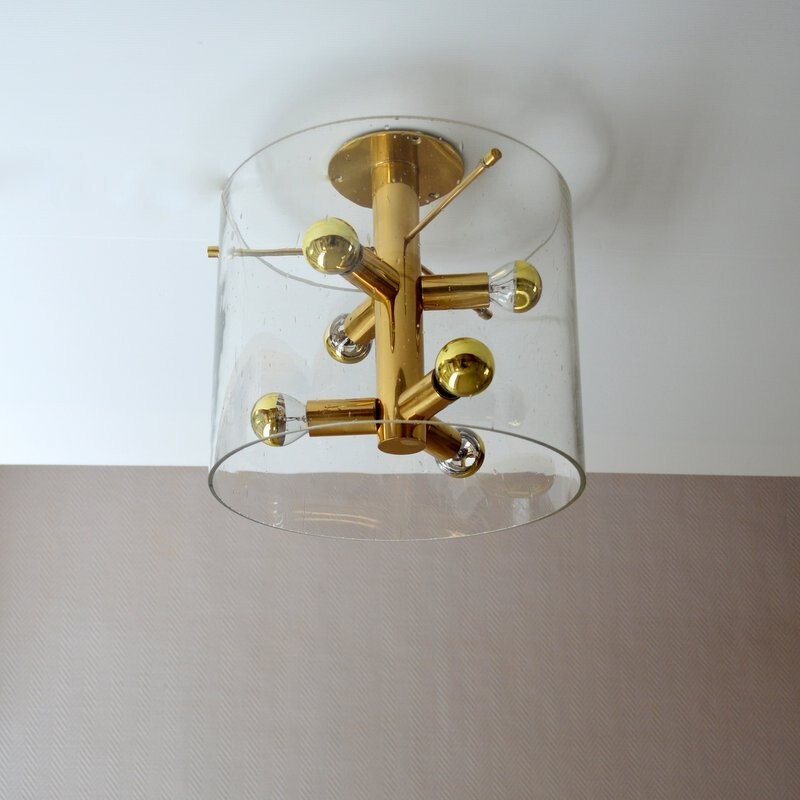 Vintage Sputnik ceiling lamp for Doria - 1960s