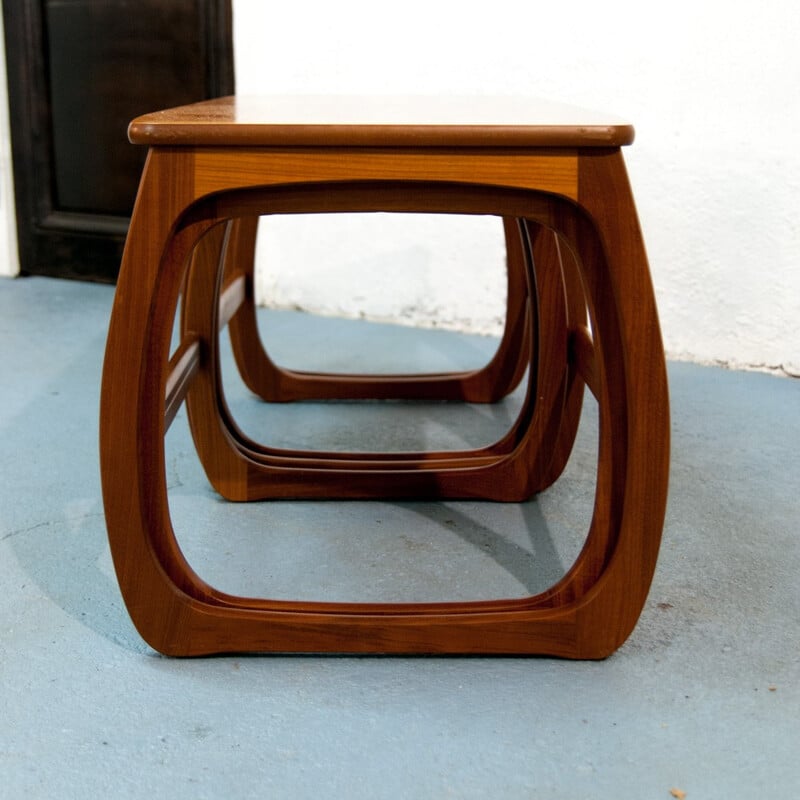 Set of Scandinavian nesting tables in teak - 1960s