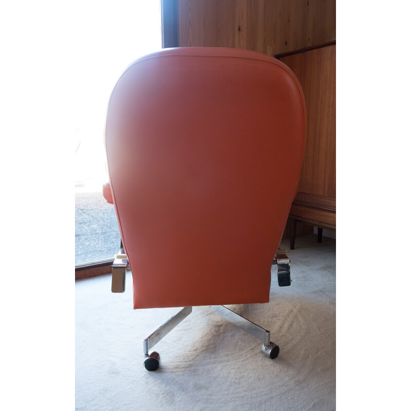 Vintage extendable blood collection chair on castors, Germany - 1970s