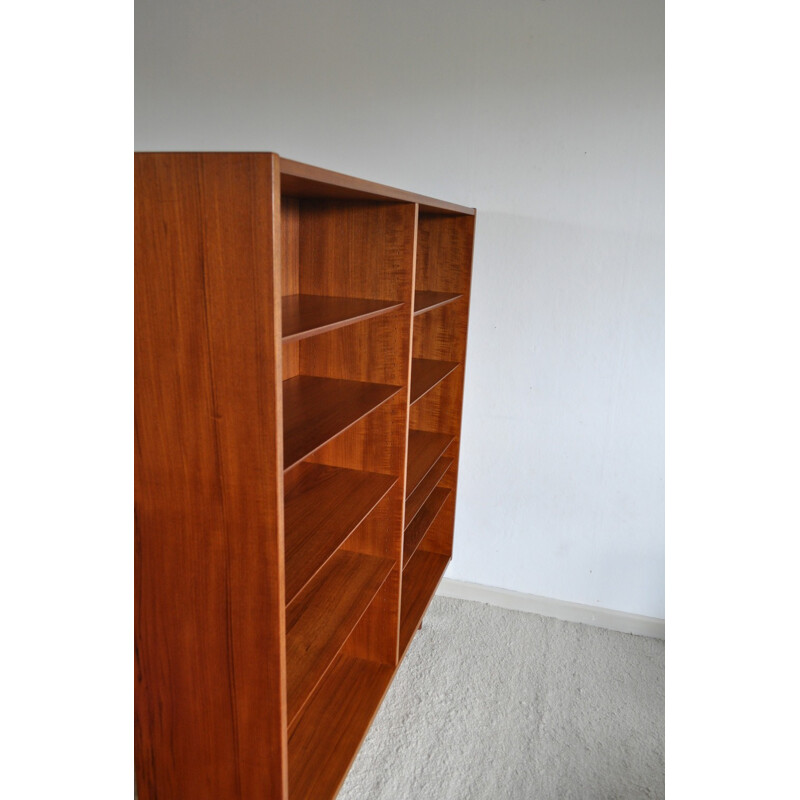 Vintage teak bookcase with 9 shelves by Aage Hundevad for Hundevad & Co - 1960s