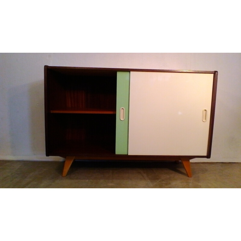 Vintage beechwood chest of drawers by Jiří Jiroutek, 1960