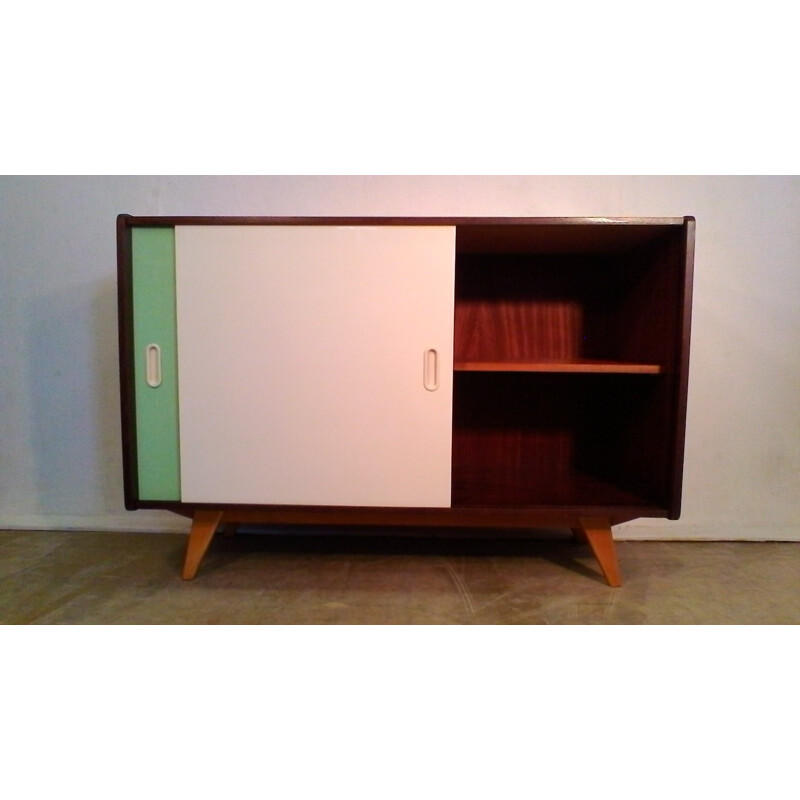 Vintage beechwood chest of drawers by Jiří Jiroutek, 1960