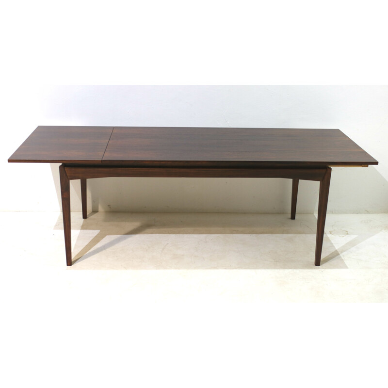 Vintage rosewood extendable dining table by H. W. Klein - 1950s