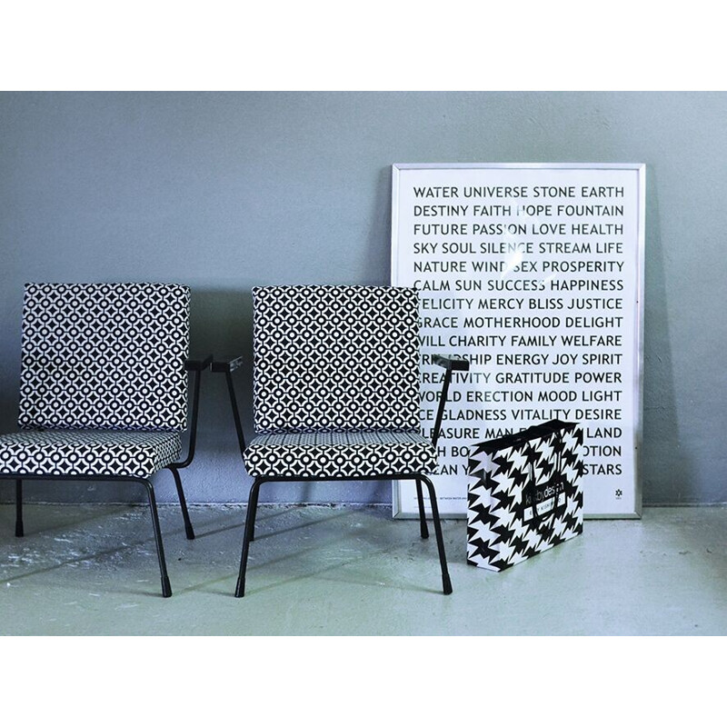 Suite de 2 fauteuils vintage par Wim Rietveld et André Cordemeyer - 1950