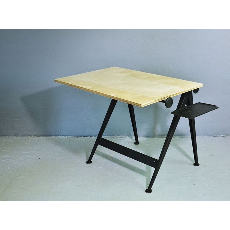 Vintage "Reply" drafting table by Friso Kramer and Wim Rietveld for Ahrend de CIrkel - 1950s