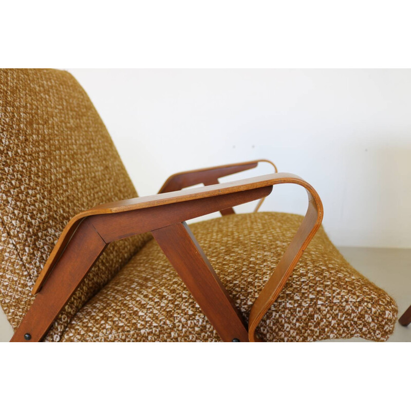 Set of 2 organic lounge chairs for Tatra Nabytok - 1950s