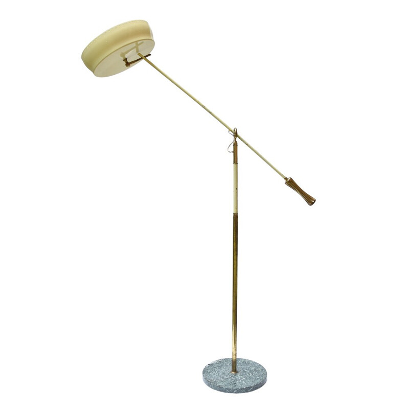  Italian yellow Floorlamp by Angelo Lelli - 1950s