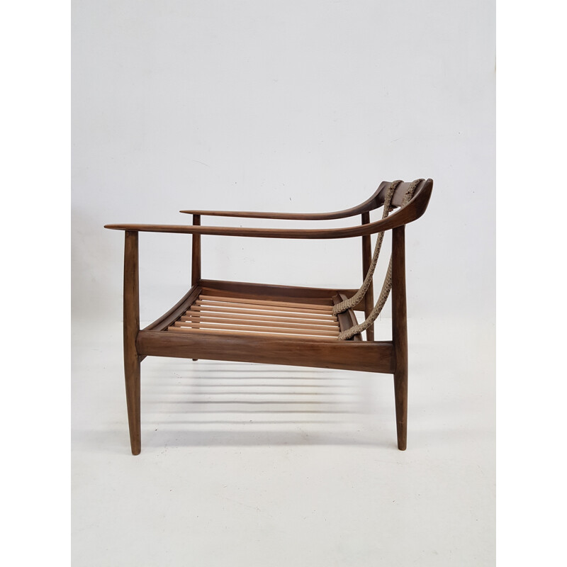 Set of 2 scandinavian teak armchairs by Knoll Antimott - 1960s