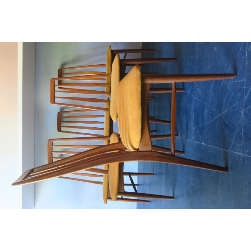 Set of 6 Vintage Chairs "Eva"  by Niels Koefoed for Hornslet Møbelfabrik - 1960s