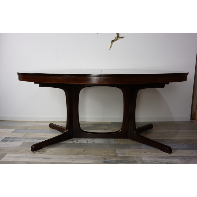 Table ovale Vintage en bois pour Baumann - 1960