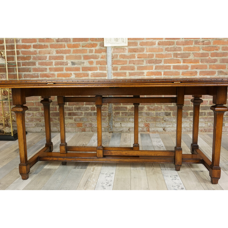 Vintage Dining table in wood marquetry - 1940s