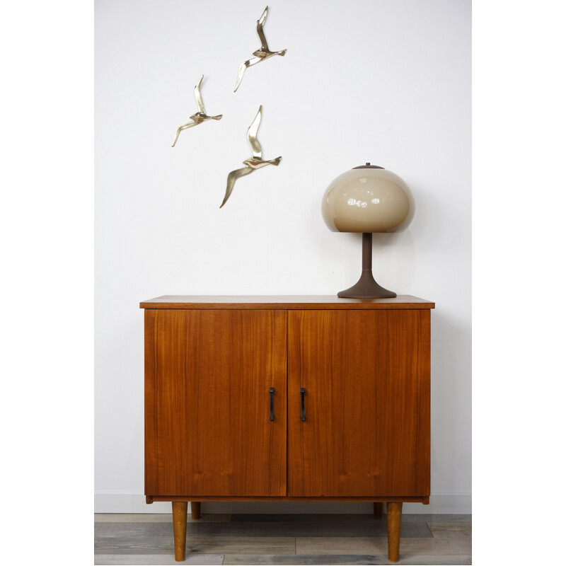 Teak and Metal Vintage Storage Cabinet - 1960s