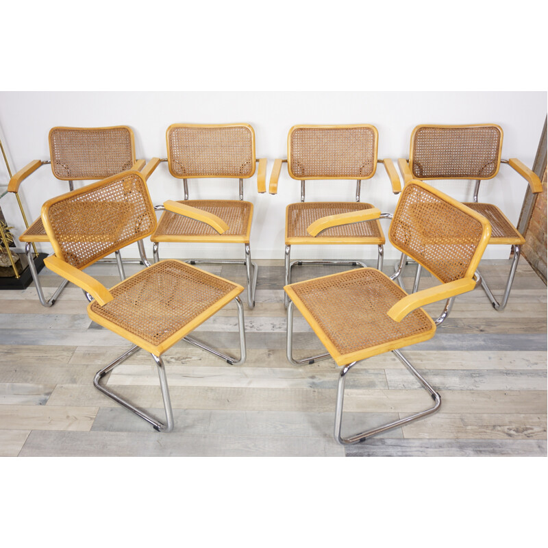 Set of 6 "Cesca B64" chairs by Marcel Breuer - 1960s