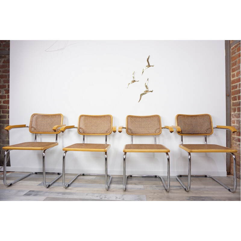 Suite of 4 "Cesca B64" chairs by Marcel Breuer - 1960s