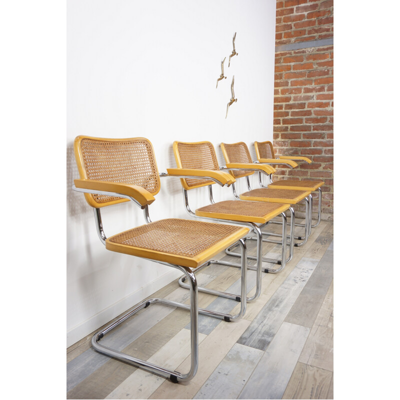 Suite of 4 "Cesca B64" chairs by Marcel Breuer - 1960s