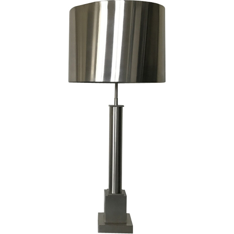 Lampe Vintage "colonne" en métal par Maison Charles - 1970