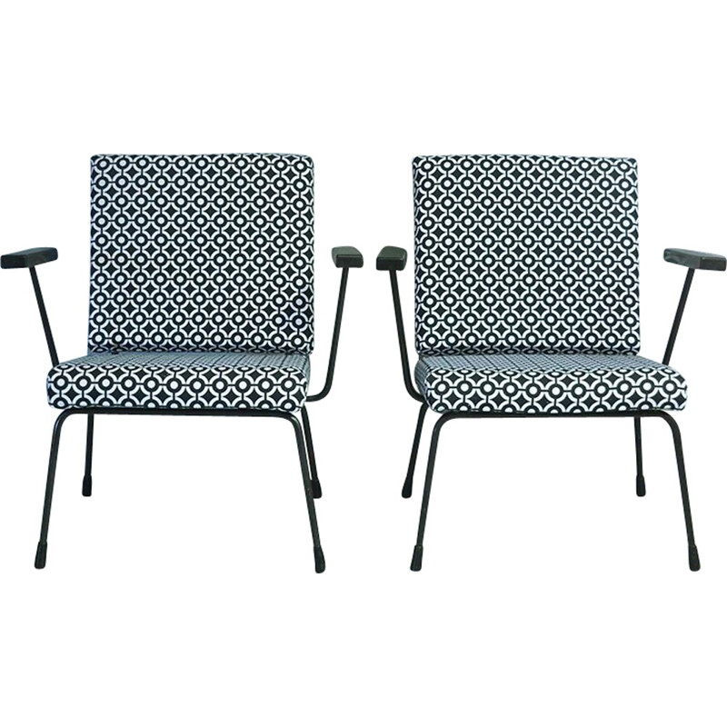 Vintage set of 2 armchairs by Wim Rietveld and Andre Cordemeyer - 1950s
