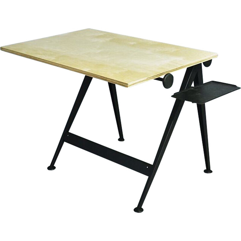 Vintage "Reply" drafting table by Friso Kramer and Wim Rietveld for Ahrend de CIrkel - 1950s