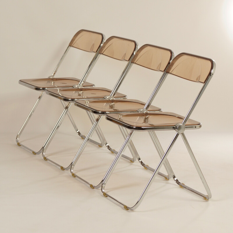 Suite de 4 chaises pliantes "Plia" par Giancarlo Piretti pour Castelli - 1960