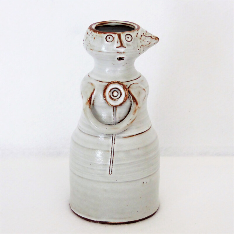 Vintage "Woman" vase by Jacques Pouchain for l'Atelier Dieulefit - 1950s