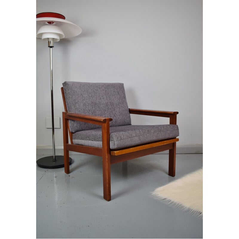 Vintage Danish teak "Capella" lounge armchair by Illum Wikkelso for N. Eirlesen - 1960s