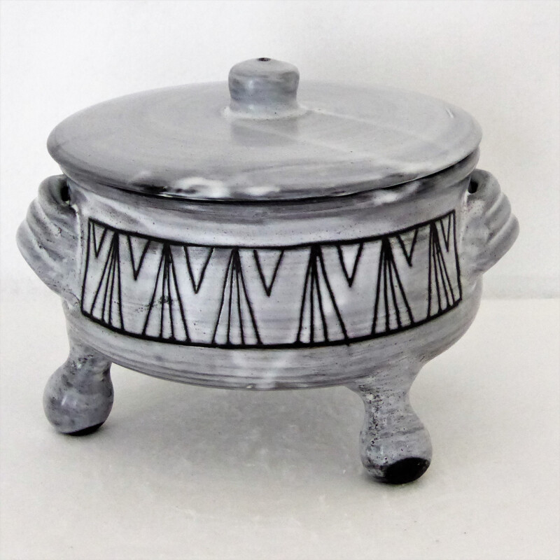 Maceta de cerámica vintage de Jacques Pouchain, 1950
