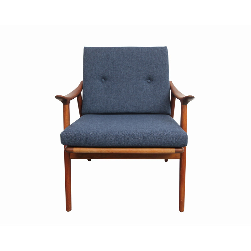 Fauteuil vintage en teck par Fredrik Kayser pour Vatne - 1950