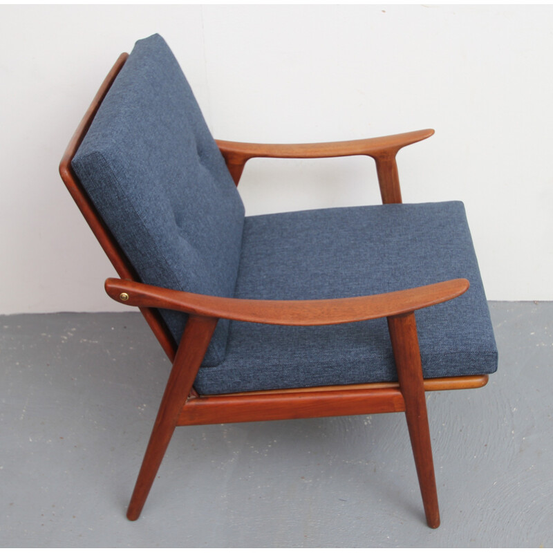 Fauteuil vintage en teck par Fredrik Kayser pour Vatne - 1950