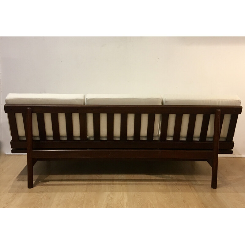 Vintage scandinavian bench in rosewood - 19600s