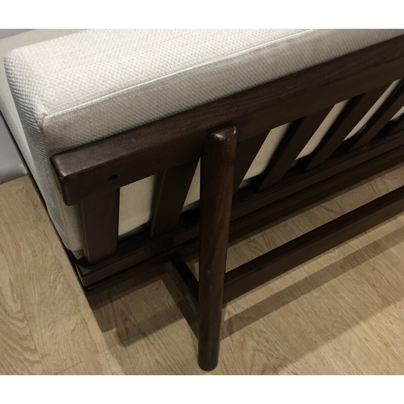 Vintage scandinavian bench in rosewood - 19600s