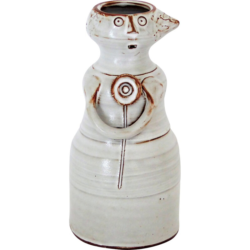 Vintage "Woman" vase by Jacques Pouchain for l'Atelier Dieulefit - 1950s