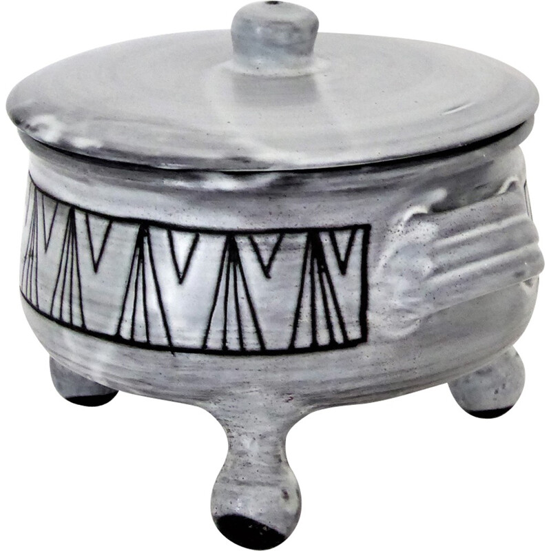 Vintage ceramic pot by Jacques Pouchain, 1950