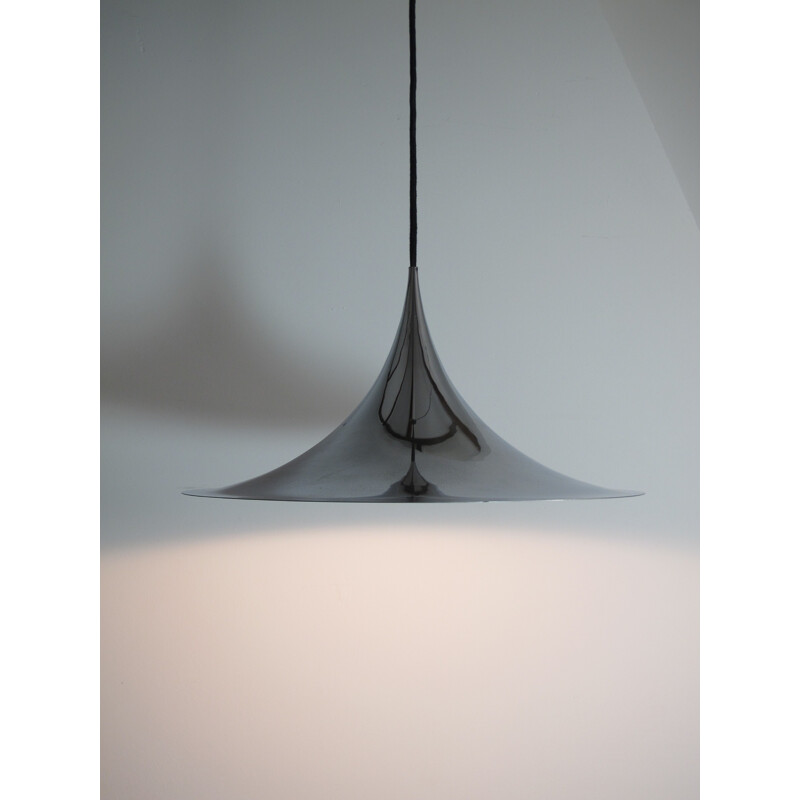 Vintage hanging lamp in chrome steel, Torsten THORUP - 1960s